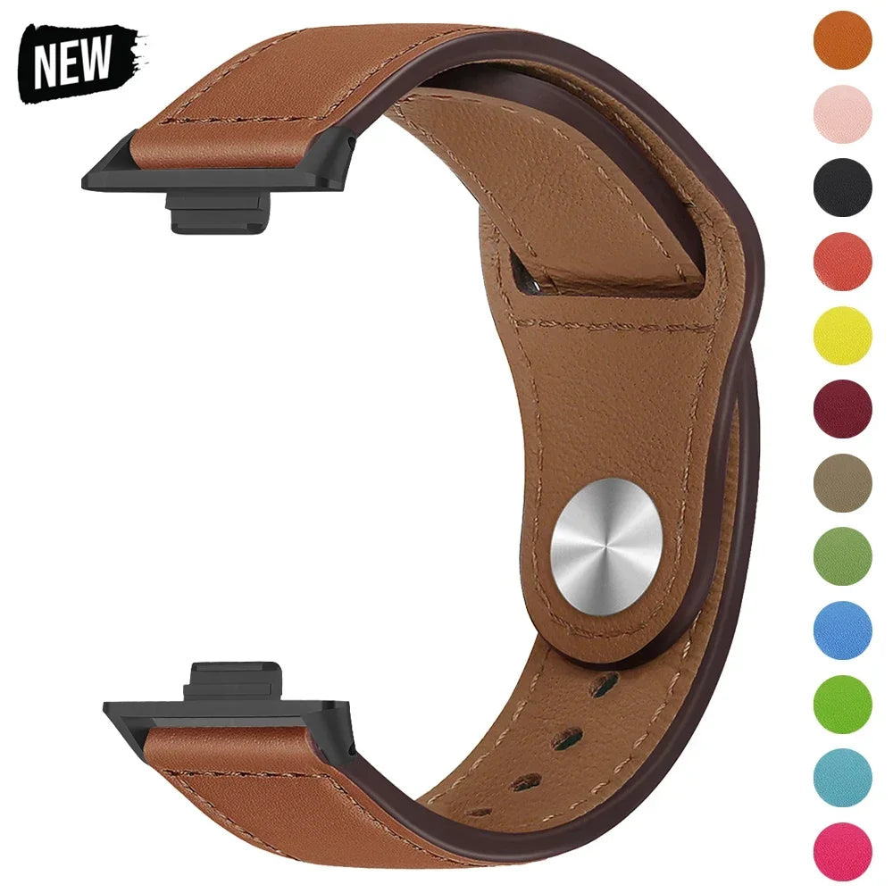 Elegantes Lederarmband für Smartwatch und Fitness Tracker-Yabubestshop