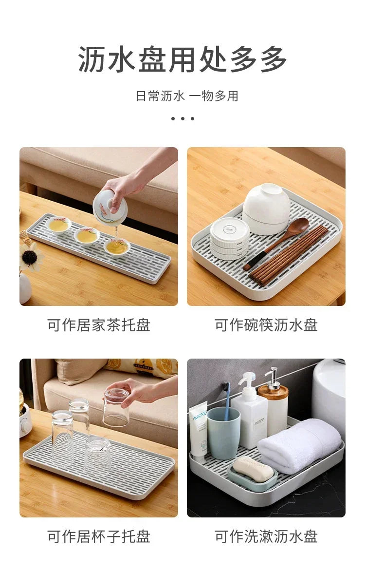 Rechteckiges Serviertablett für Küche Bad Tee Kaffee Obst