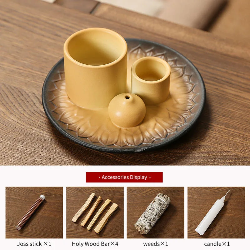 Multifunktionaler Keramik Räuchergefäßhalter 4 in 1