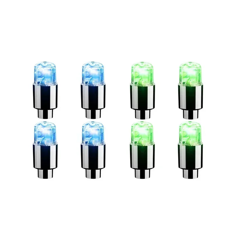 LED Radlichter bunte Reifen Ventilkappen 2 4 8 Stück für Auto Motorrad