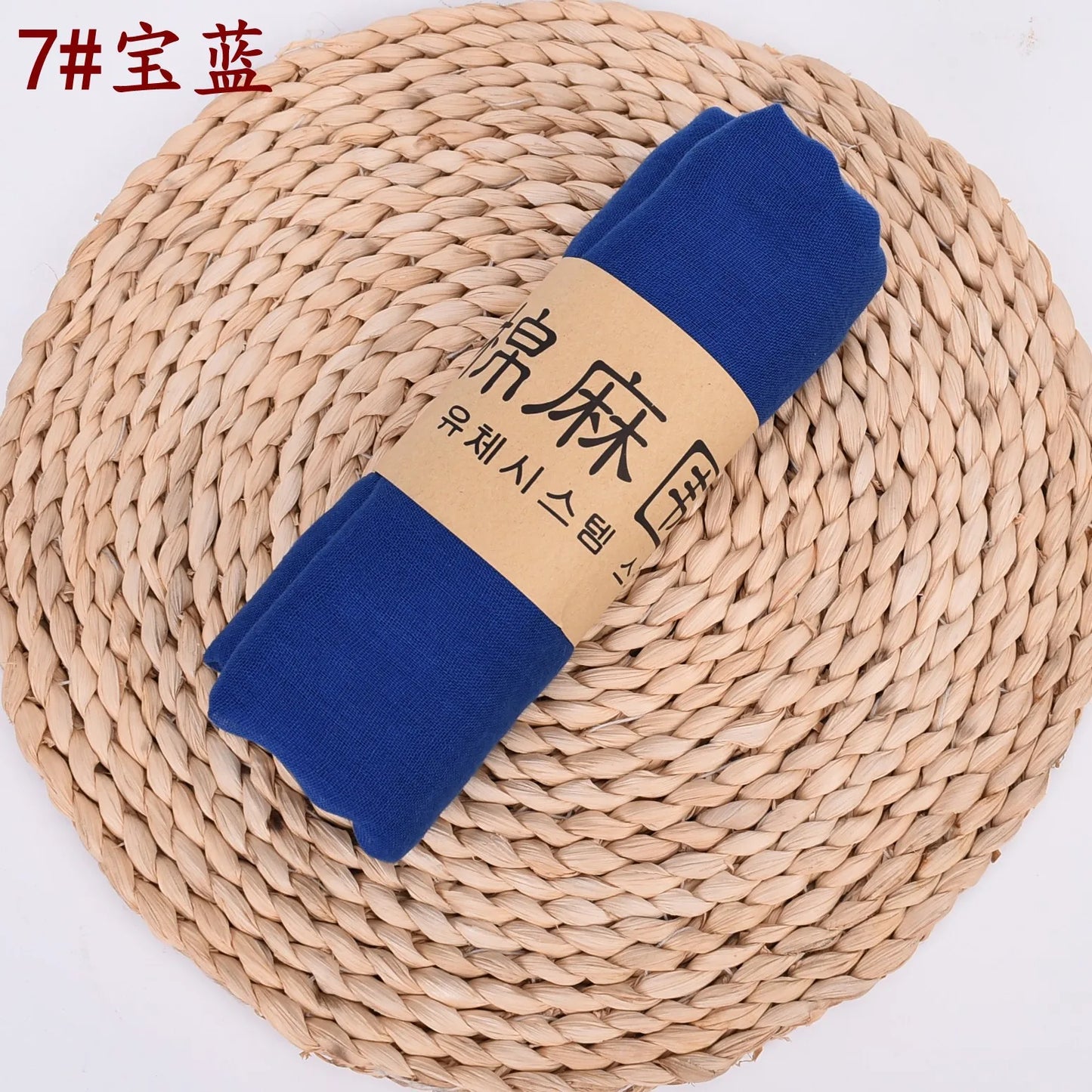 Damen Schal Baumwolle Leinen lang 90x180cm uni zart weich vielseitig