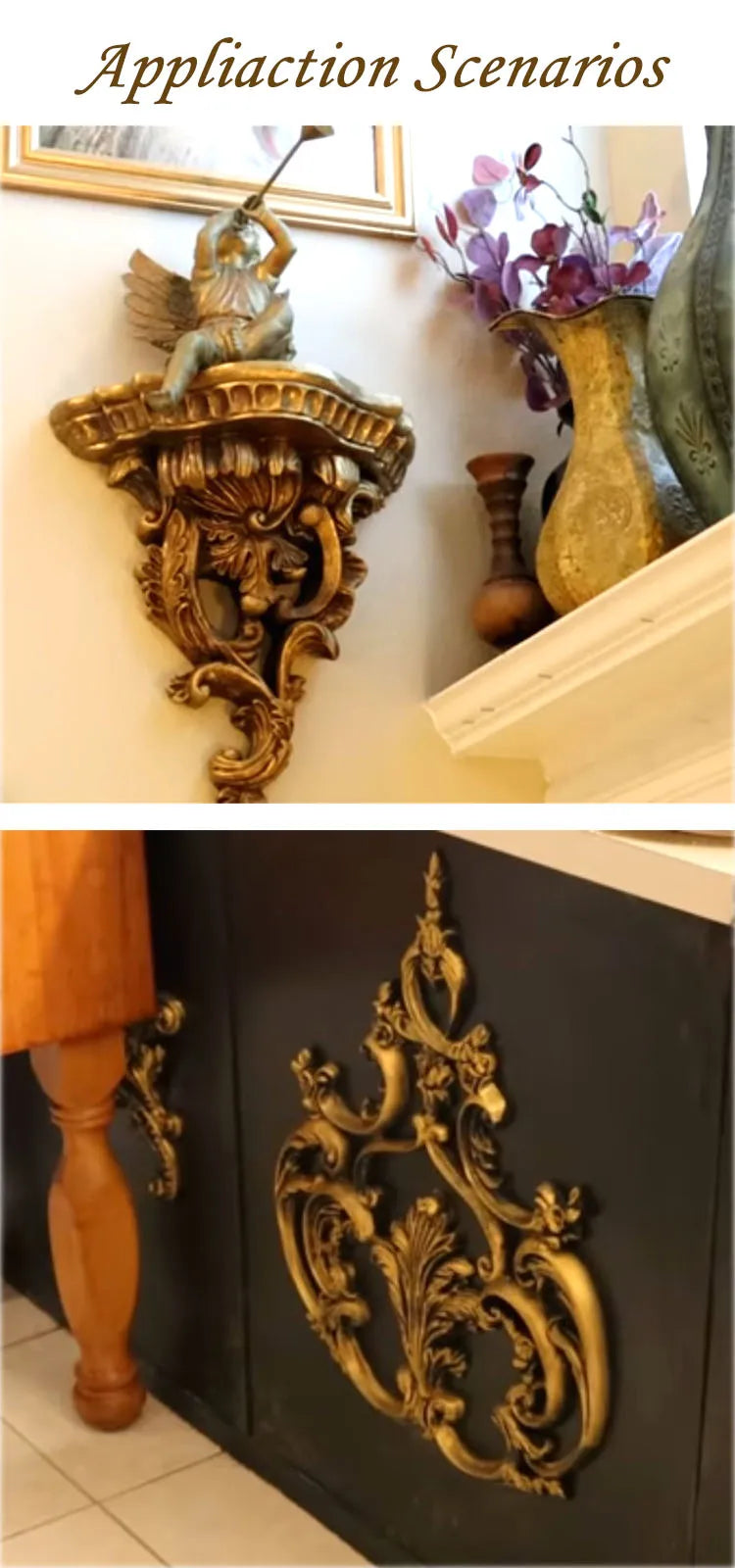 Exklusive Holz Eckverbindung Onlay Applikation für Möbel & Heimdeko