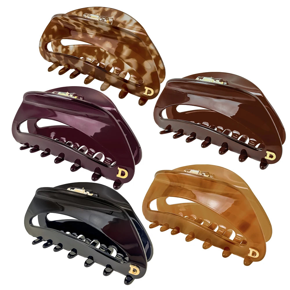 eManco Mehrfarbige Queen-Size-Haarspange für Dusche, Bad, elegante Mode, Haarschmuck, Acetat, glatte Blumenmuster