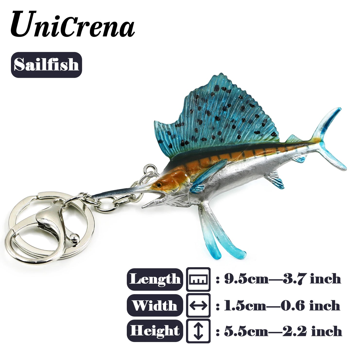 Kreativer handgefertigter Fisch Schlüsselanhänger mit Angeldesign Unisex