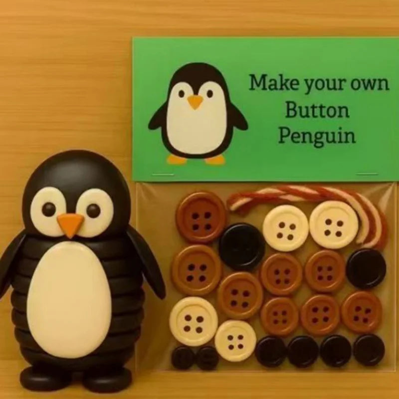 DIY Schneemann Button Ornament Kit mit Weihnachtsknopf und Hängedekor