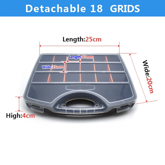 Variabler Organizer 2-24 Fächer für Kleinteile: Schmuck, Schrauben, Werkzeug