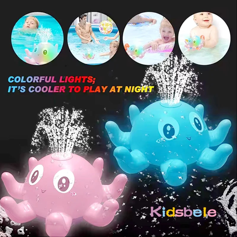 Leuchtendes musikalisches Baby-Badespielzeug mit Wasserspray