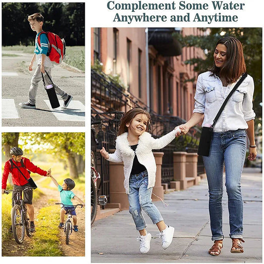 Isolierte Neopren Flaschenhülle mit Tragegurt für Getränke