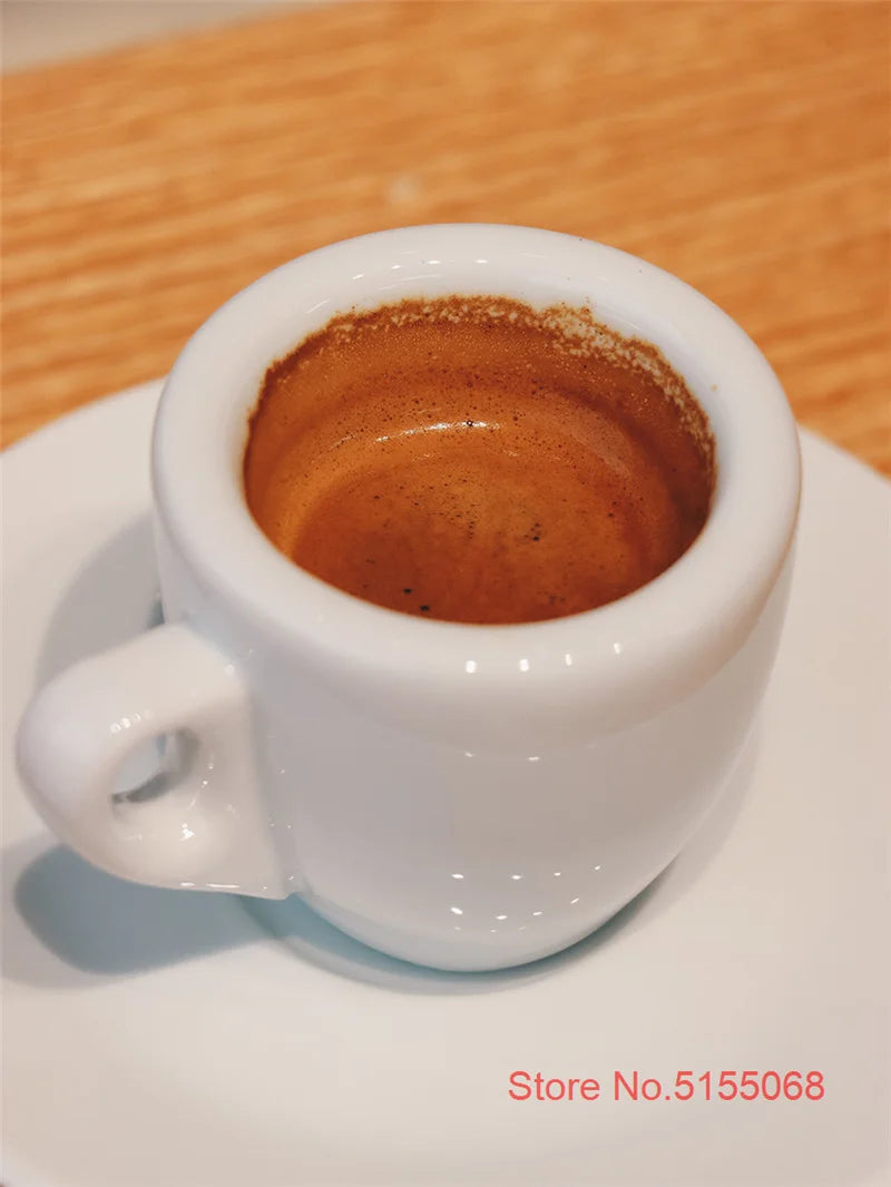 Espressotassen und Untertassen Set aus Keramik 9 mm Dick