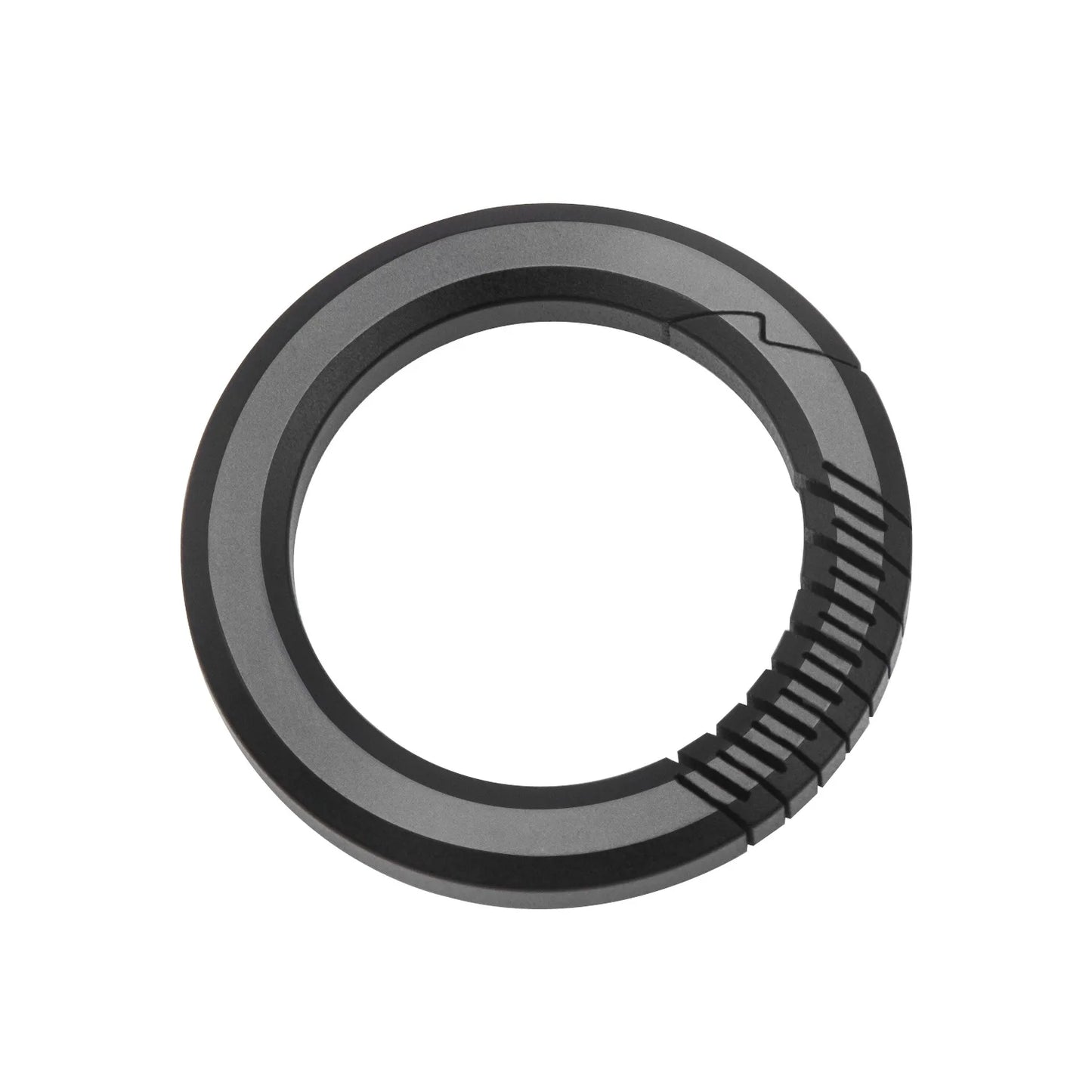 Schwarzer Titan Leder Schlüsselanhänger Herren leichtes EDC Geschenk