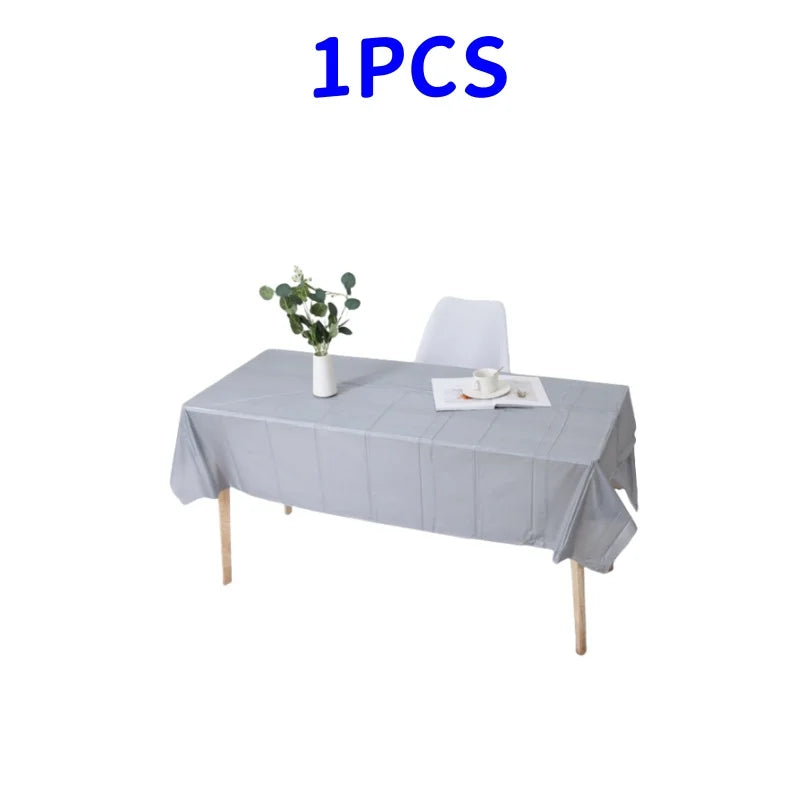 Praktische weiße Einweg-Tischdecke für Partys und Picknick