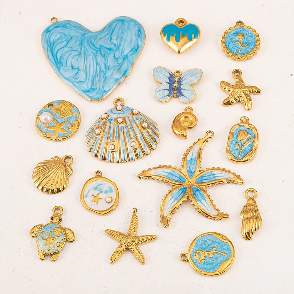 DIY Edelstahl Anhänger im Ozean Stil für individuellen Schmuck