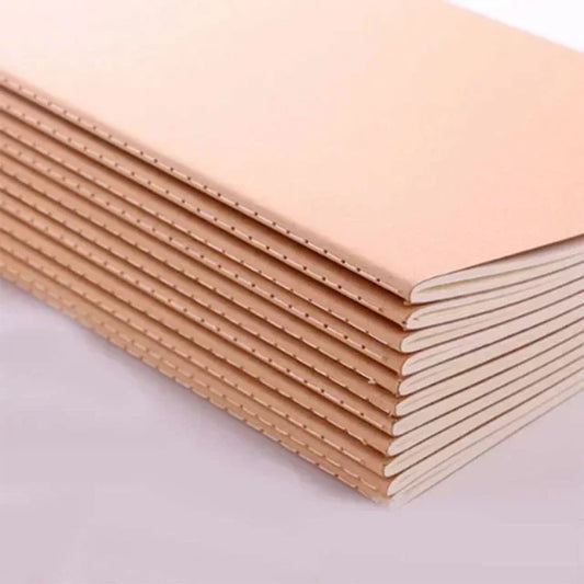 A5 Notizbuch Kraftpapier Cover Blank Gitter Gefüttert für Schule Büro