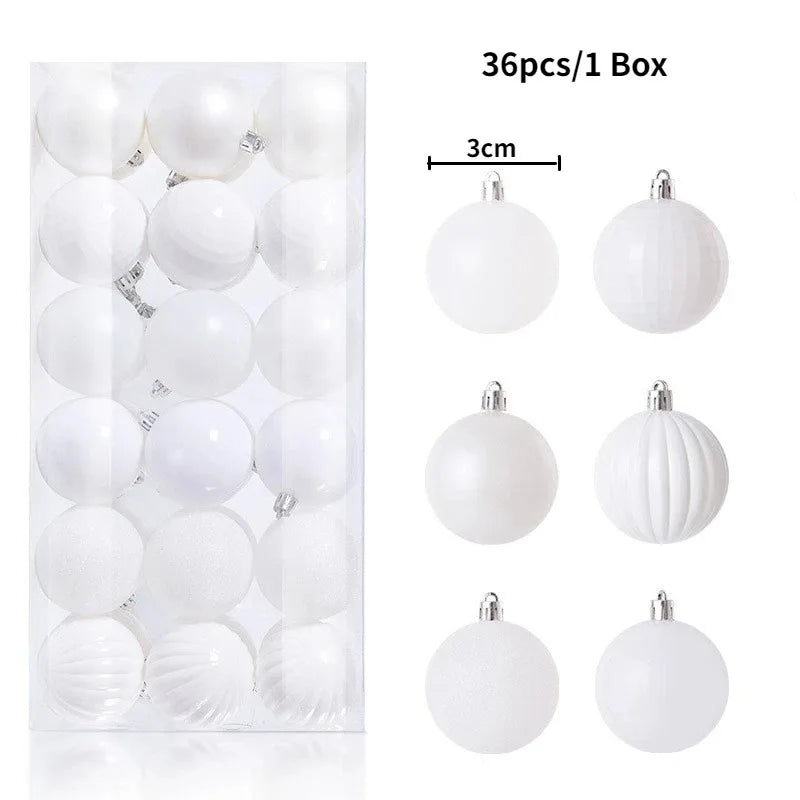 Festliche Weihnachtsbaumkugeln set für wohnraumdekoration