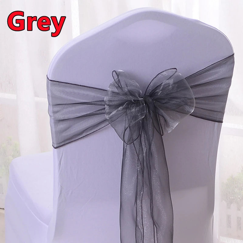Elegante Organza Stuhlschärpen für Hochzeitsdekoration