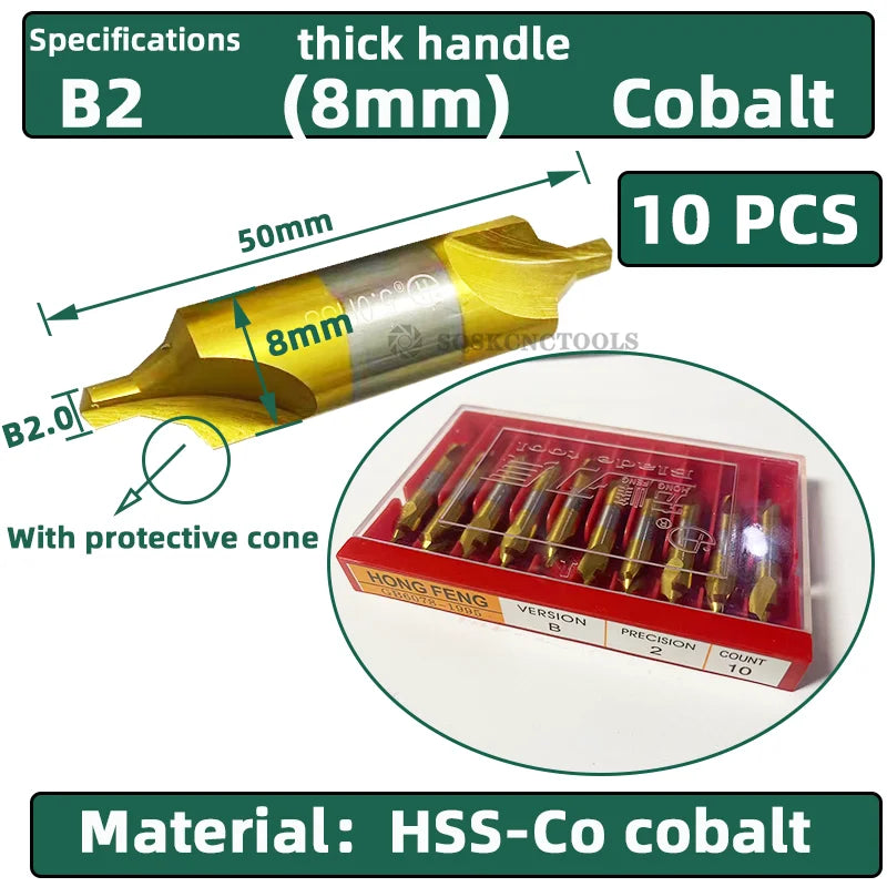 HSS Zentrierbohrer-Set 6-tlg. für präzise Metallbohrungen (1,0-5,0mm)
