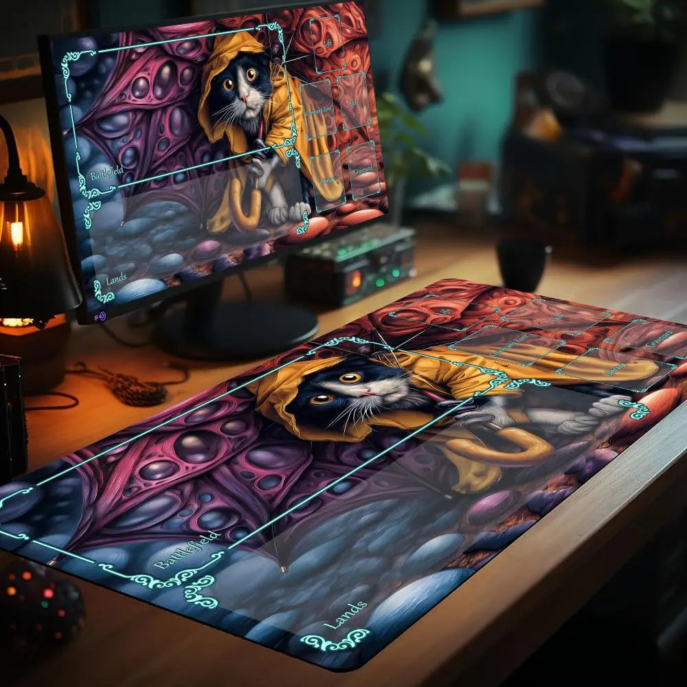 Rutschfeste Karten Gaming Matte mit Monsterzone für strategische Spiele