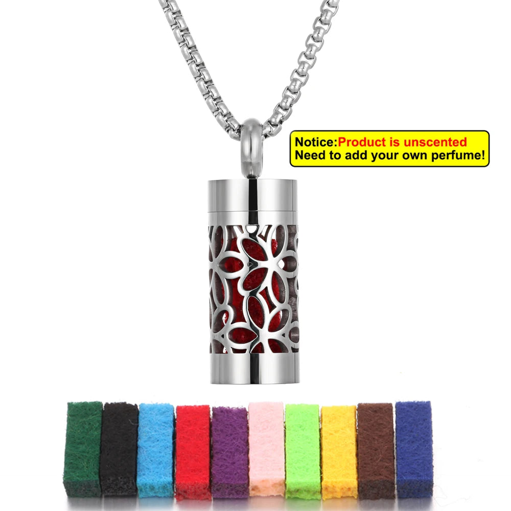 Edelstahl Aromatherapie Anhänger mit Engelsflügel Design