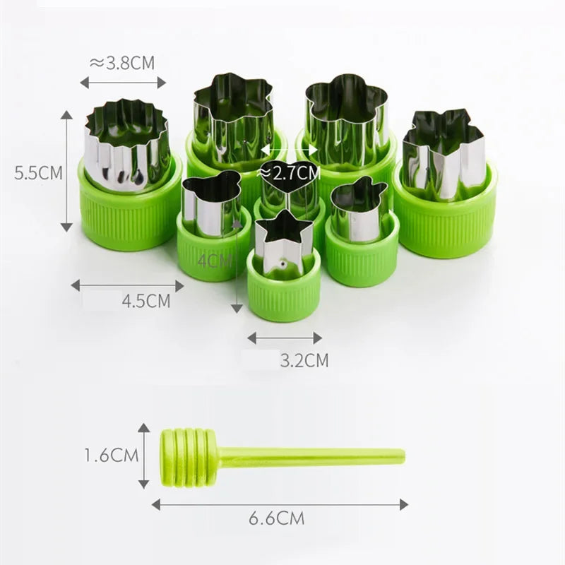 6/8/10-teiliges Set Edelstahl Obstschneider und Prägeform