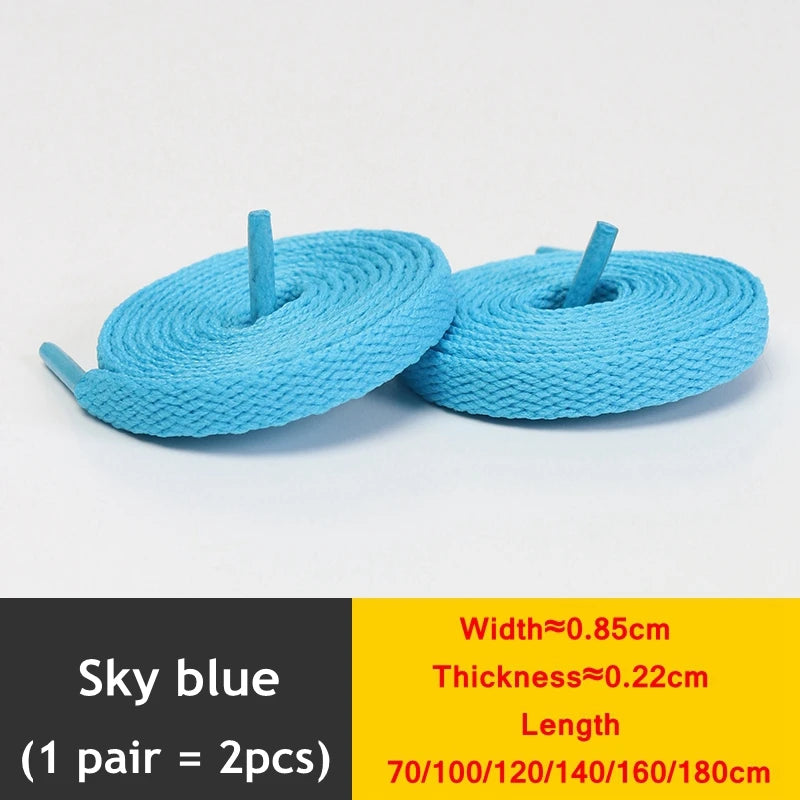 1 Paar flache verdickte Schnürsenkel für High-Top-Sneaker in 25 Farben