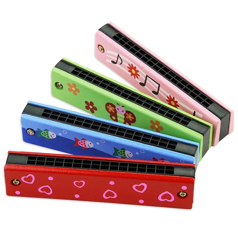 Spielerisch Musik entdecken: Kinder Holz-Mundharmonika ab 3 Jahren, sicher - robust
