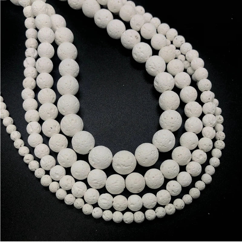 Natürliche Vulkanische Lavasteinperlen in Verschiedenen Größen für DIY Schmuck