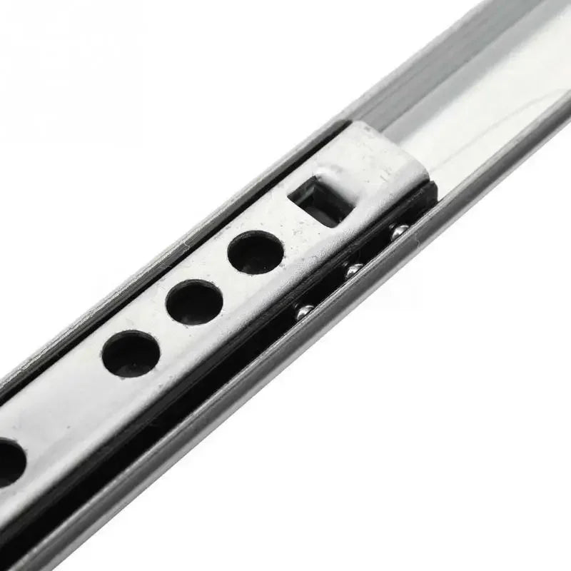 Schubladen Kugelführung Stahl 17mm Breite mit 2-Abschnitt Slider