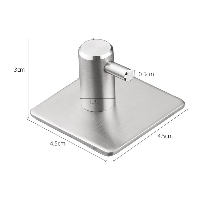 Edelstahl Klebehaken für Bad Küche Garderobe – Vielseitiger Wandhaken ohne Bohren