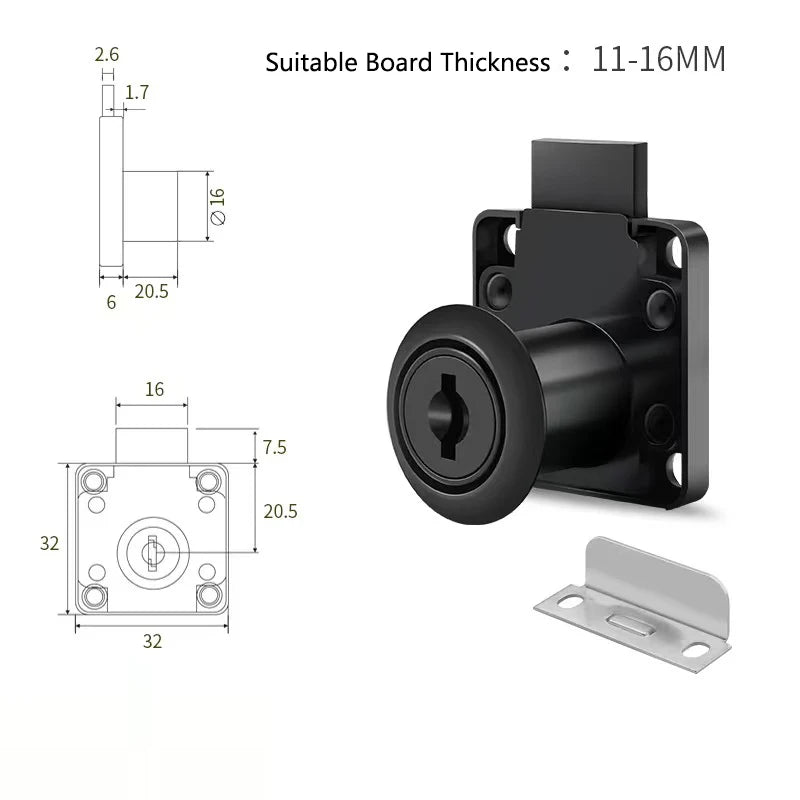 Hochwertiges Zink-Legierung Möbel-Nockenschloss für Schubladen - Schränke