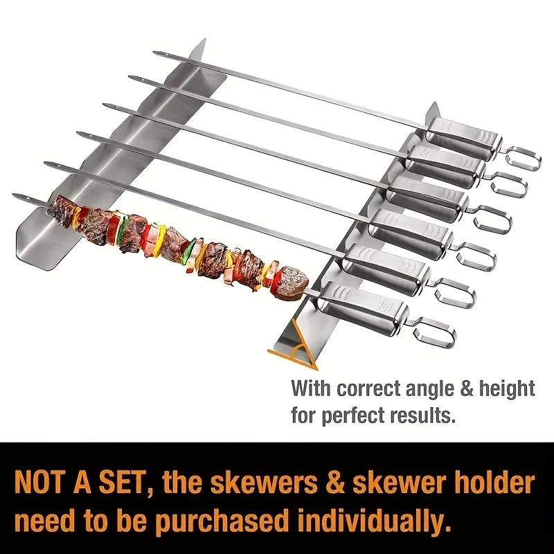 Robustes 2er-Set Edelstahl Spießhalter – Sicheres Grillen für Kebab - BBQ