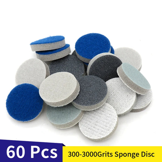 Schwamm Schleifscheibe 25mm Klettverschluss Set Polieren Schleifen