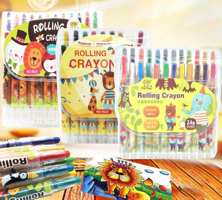 12-farbiger rotierender Buntstift Set für Zeichnung Skizze Ölgemälde