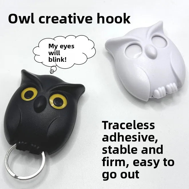 Magnetischer Schlüsselhaken Eulenmotiv selbstklebend für Wandmontage