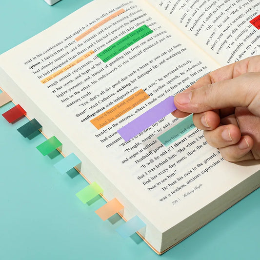 200 bunte Fluoreszenz Index Haftnotizen selbstklebend für Büro - Schule