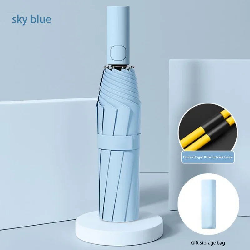 Vollautomatischer Faltschirm 24 Knochen LSF 50 UV-Schutz Wind- & Regenfest