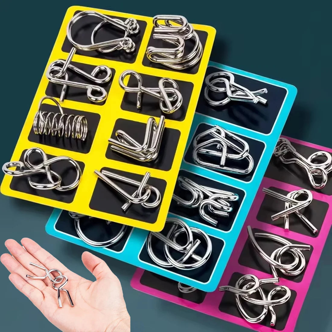 Metallisches Ringpuzzle zur Förderung des logischen Denkens