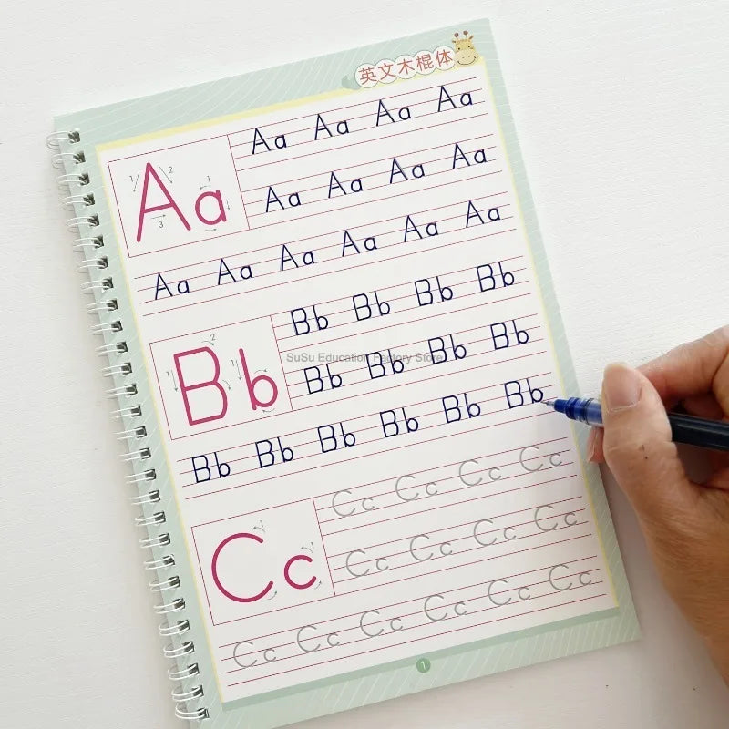 Wiederverwendbares Englisch-Schreibübungsbuch für Kinder ab 3 Jahren