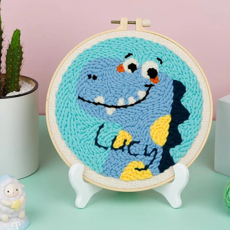 Kreatives DIY Punch Needle Stickset für Anfänger mit Tiermotiven