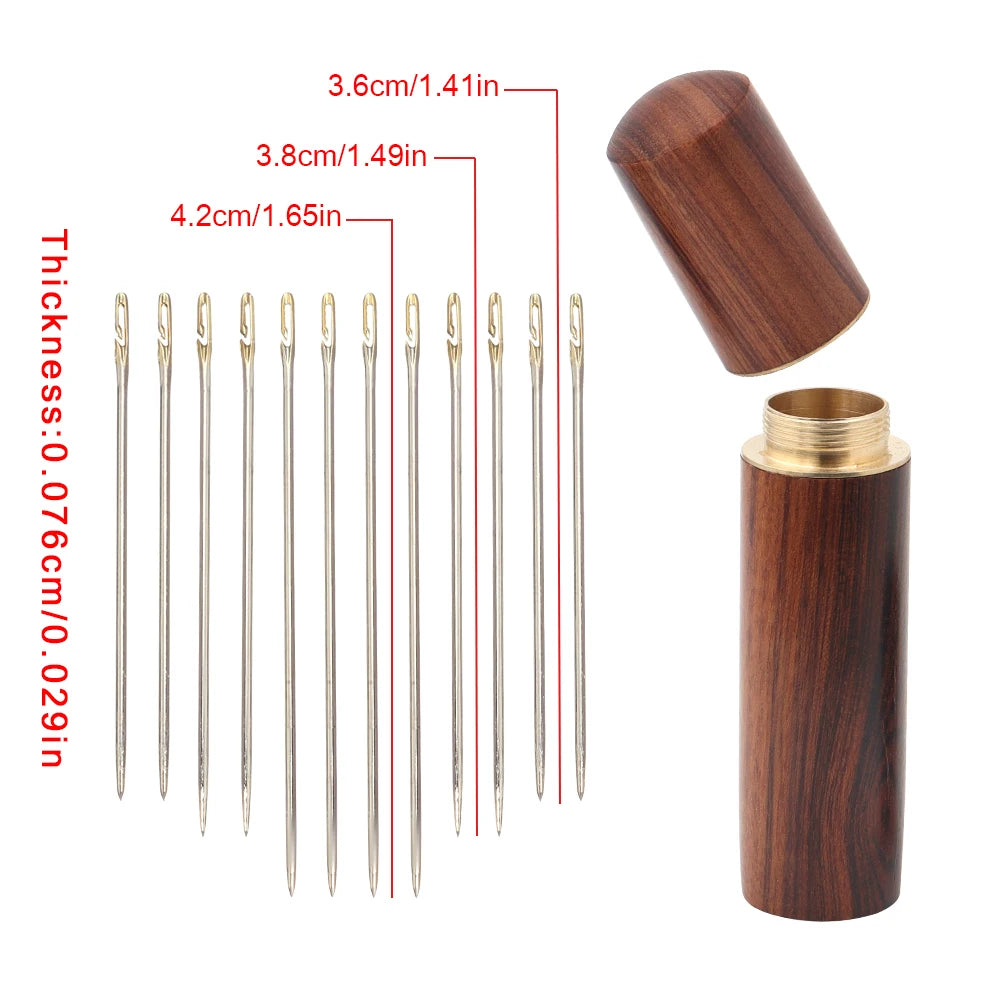 12 Stück Blindnähen Nadeln aus Edelstahl mit Selbst-Einfädler für Handnähen-Yabubest - Home & More