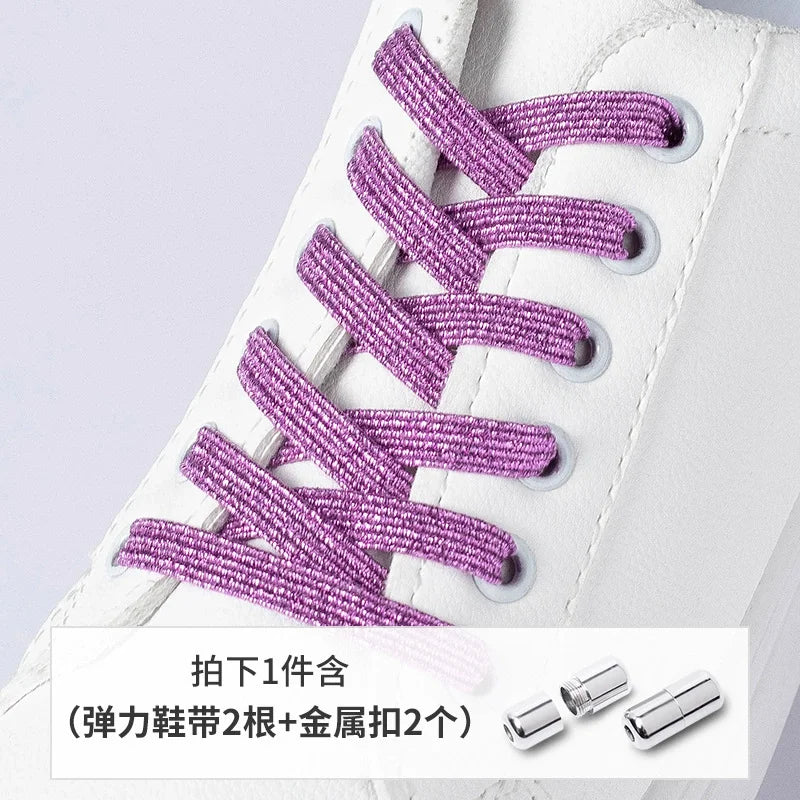 Elastische Schnürsenkel mit Diamantschnallen für schnelles Anziehen