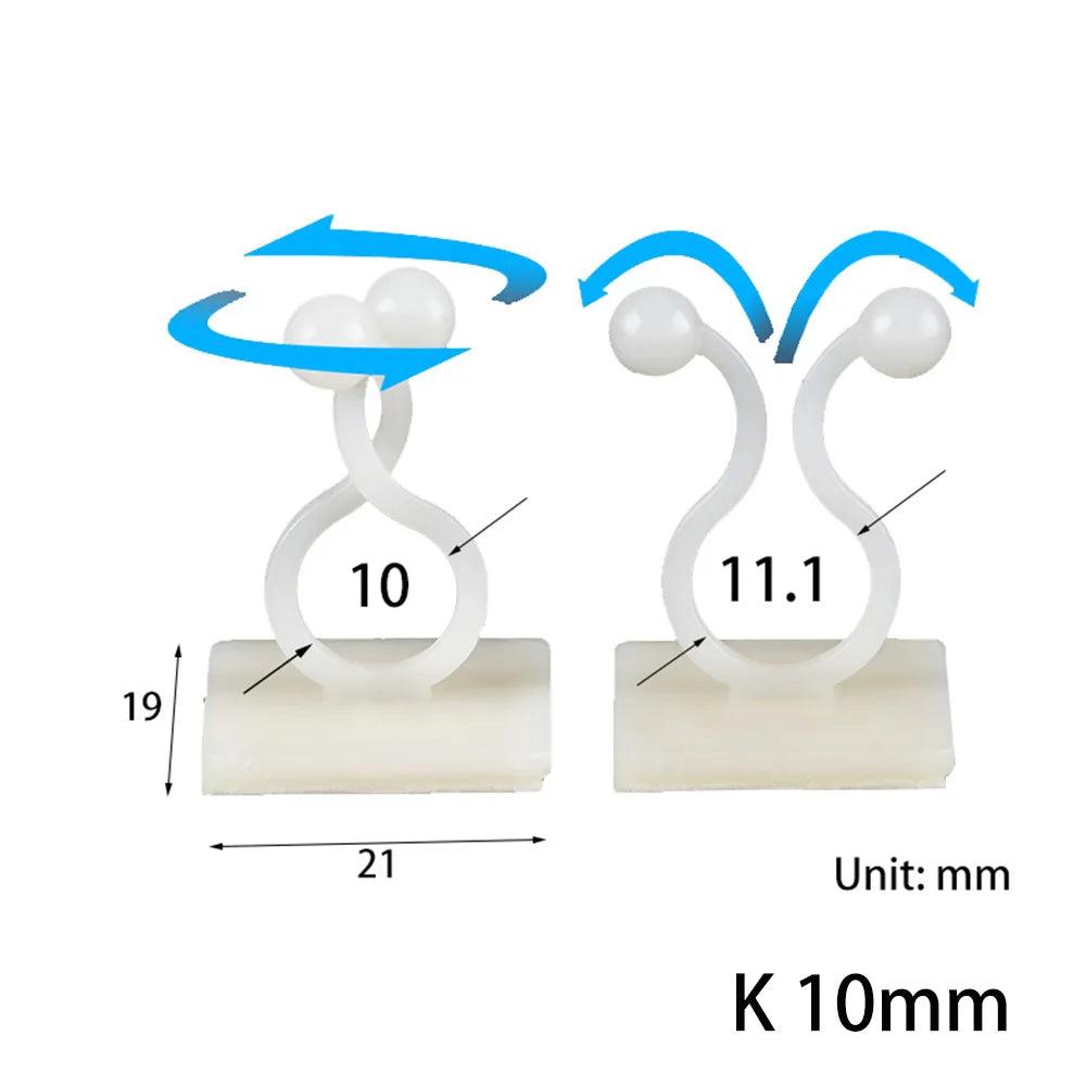 10er Set Kabel Organizer Clips für sauberen Desktop: Maus, Kopfhörer, USB