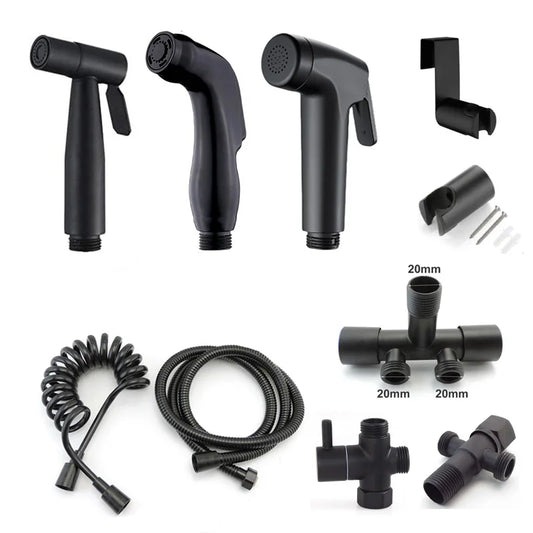 Handbrause Bidet WC Spritzpistole Duschkopf schwarz für Bad WC Einsatz