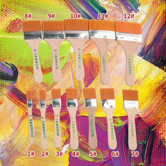 Vielseitiges 12-teiliges Nylon-Pinsel-Set für Acryl, Öl - Aquarellmalerei