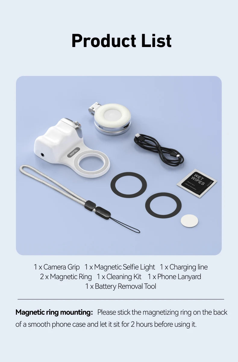 Magnetischer Smartphone-Handgriff mit Bluetooth Fernbedienung