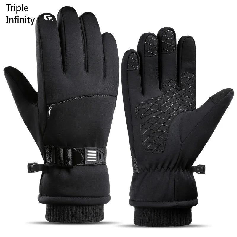 Robuste Herren Winterhandschuhe winddicht warm Touchscreen Funktion