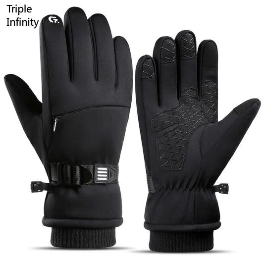 Robuste Herren Winterhandschuhe winddicht warm Touchscreen Funktion
