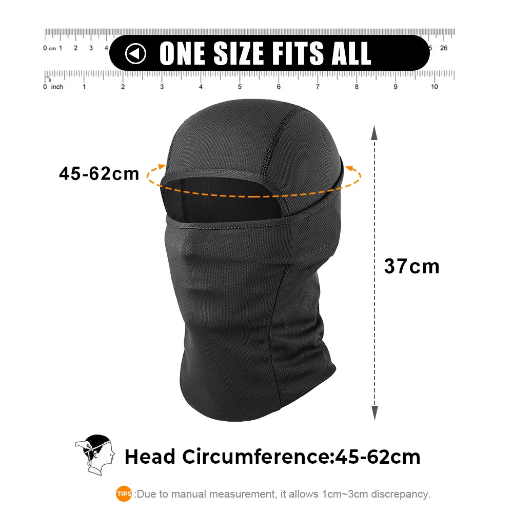 Atmungsaktive Sommer Sturmhaube Winddichte Vollgesichtsmaske Outdoor
