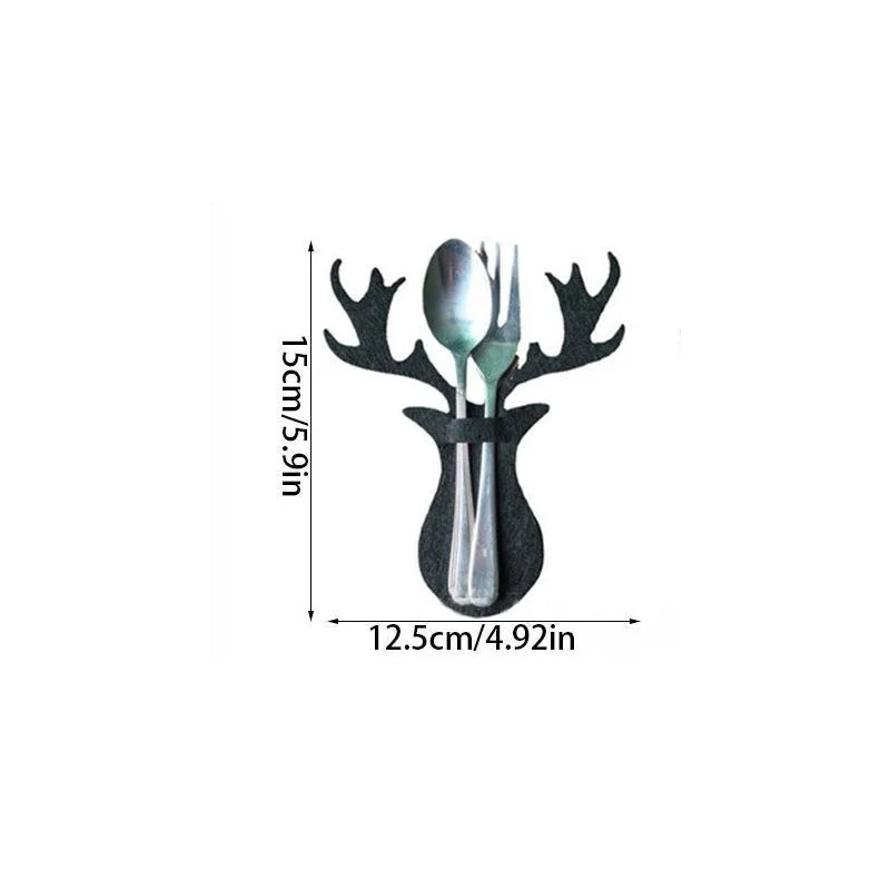 Festliche Besteckhalter und Weinabdeckung für Ihre Weihnachtsfeier