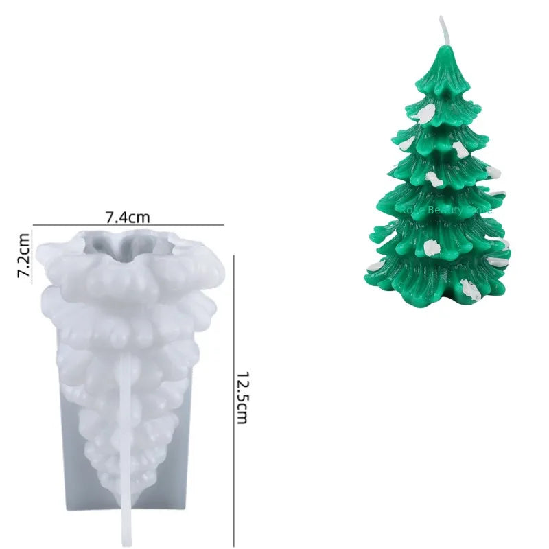 3D Weihnachtsbaum Silikonform für kreative DIY Kerzen und Dekorationen