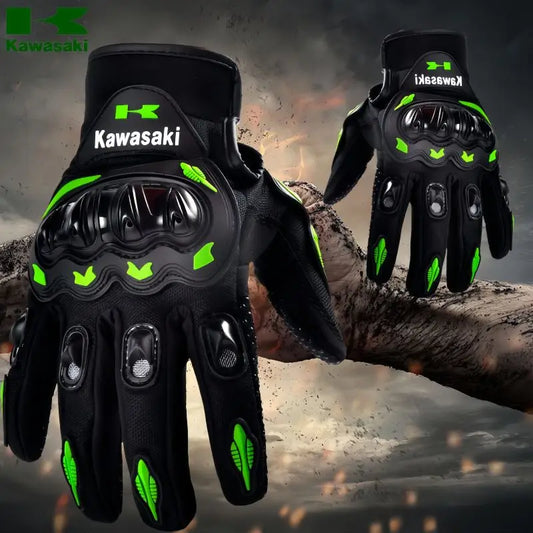 Vollfinger Motorradhandschuhe rutschfest stoßdämpfend Outdoor grün rot orange